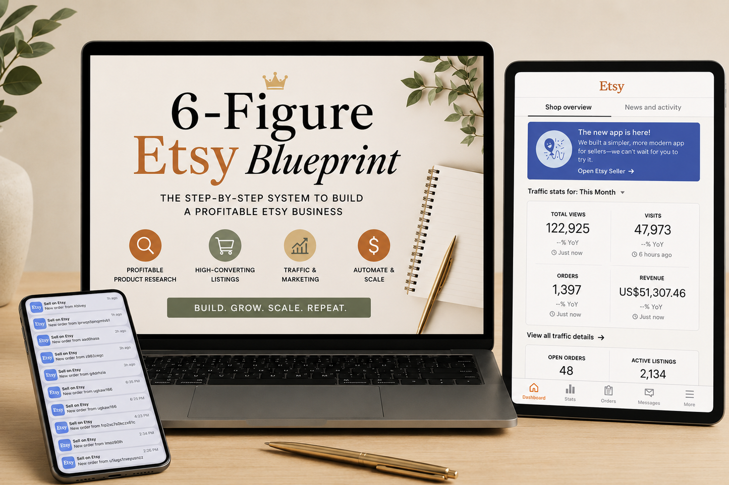 My 6-Figure Etsy Blueprint - Build your own Profitable Etsy Business within 90 Days